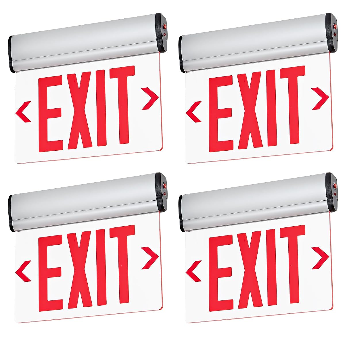 TANLUX Red Exit Signs for Business, LED Edge Lit Exit Sign, UL 924, Hardwired