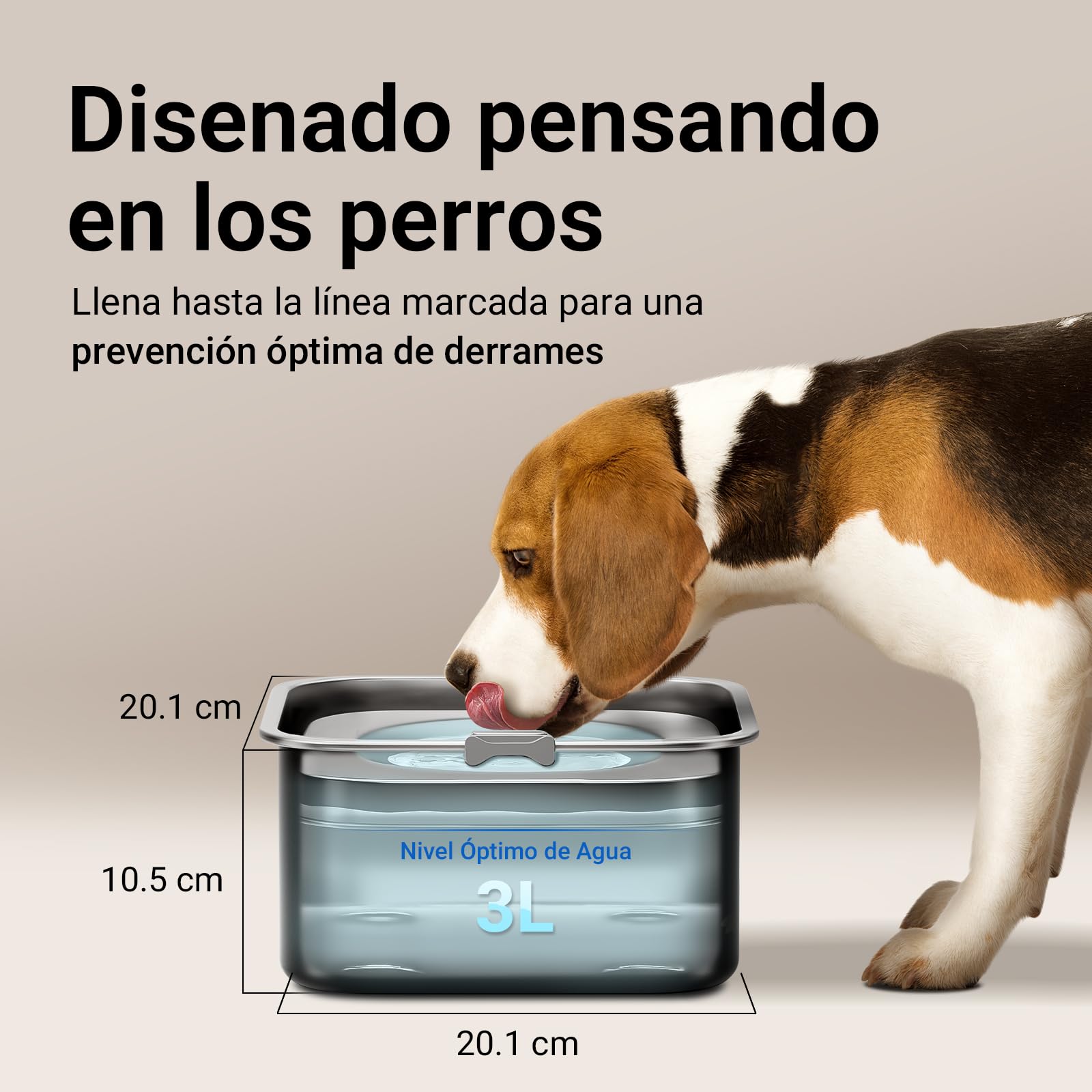 DownyPaws Bebedero Perro antigoteode Acero Inoxidable 3L, Bebedero Antigoteo Perro con Plato Flotante Sellado Integrado, Antipolvo y Antideslizante, Bebedero Perro Fomenta Beber Lentamente (Negro)