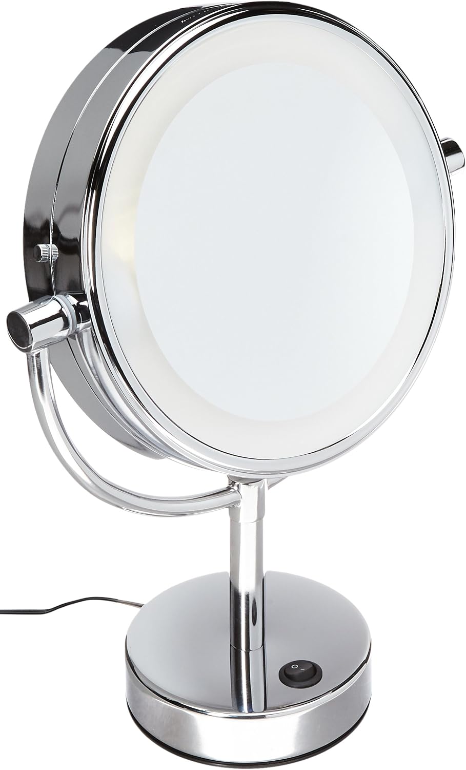 Kimball & Young Chrome NEOMODERN LED Lighted FREESTANDING Mirror
