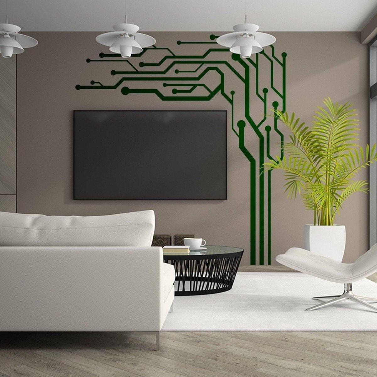 Elegantes calcomanías artísticas para pared, eleva tu sala de estar con transformaciones elegantes, 150 x 150 cm
