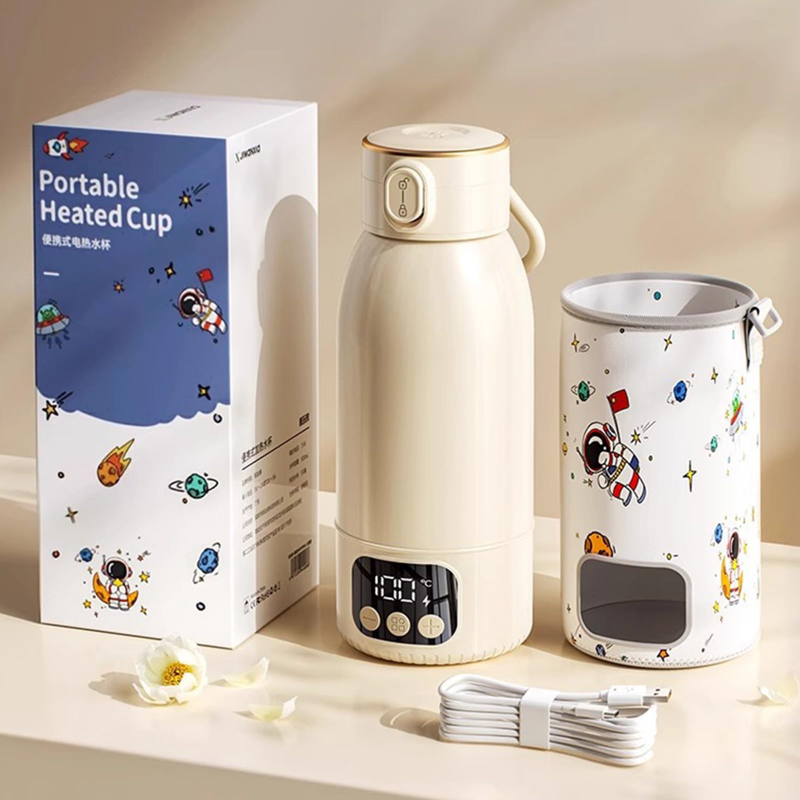 Tazza di acqua isolata amichevole di viaggio con scaldabiberon infantile capacità 500ml termoregolazione precisa scenario multiplo tostapane trasportabile