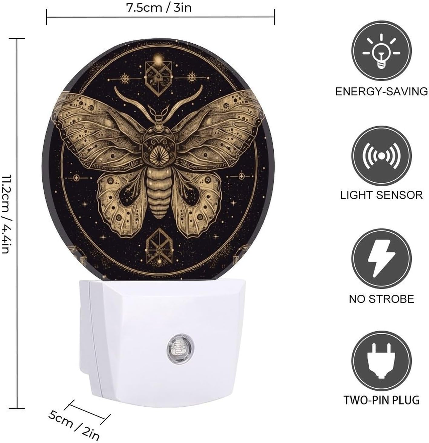 Moth Decoration Night Lights Plug Into Wall image 2