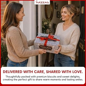 Hazzas Biscuit Gift Set Hamper, 30 Individually Wrapped Assorted Biscuits 750g Premium Cookie Gift Box, Ready to Gift for Birthday, Christmas, Corporate, Thank You Gifts Snack Hamper for Men Women