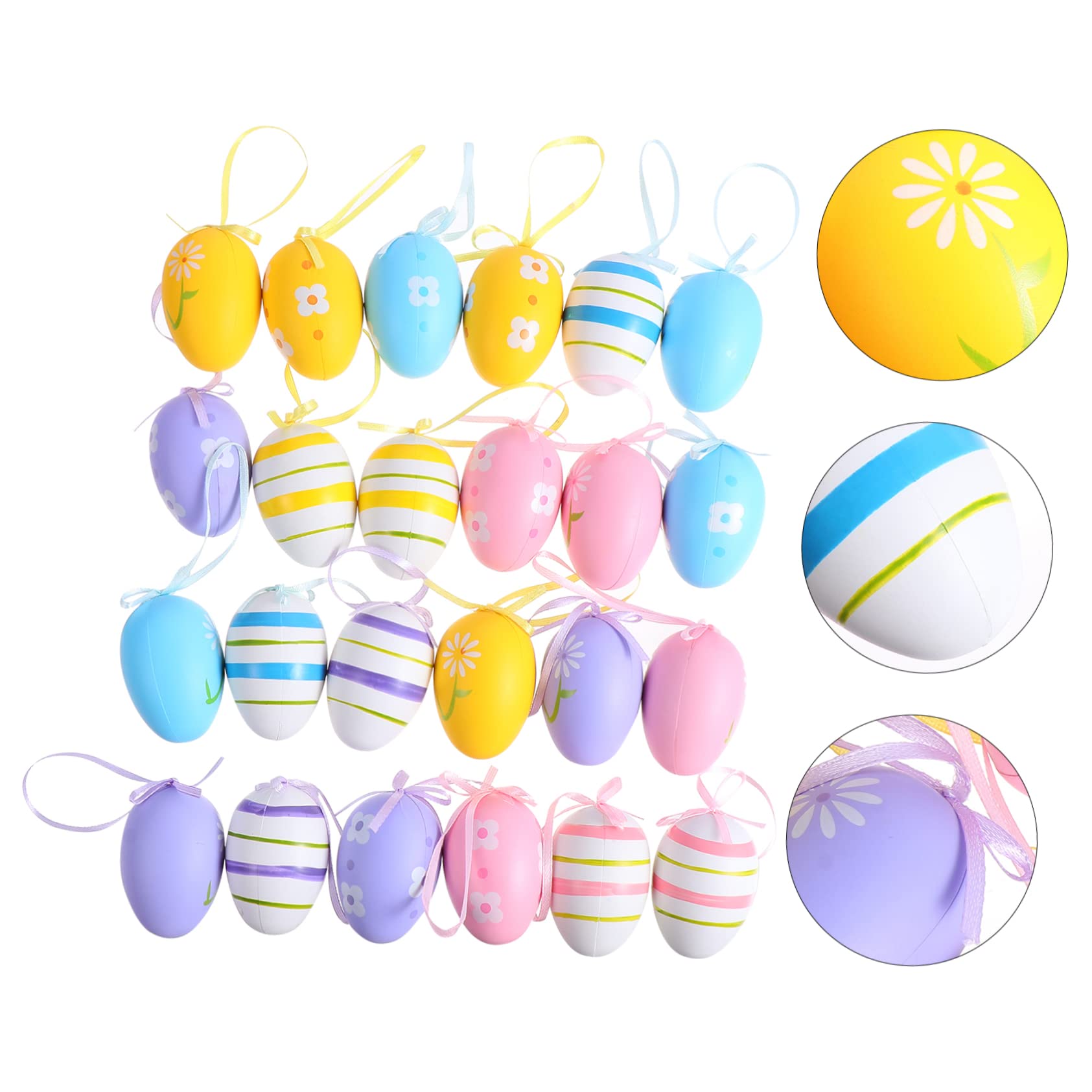 Cabilock 3 Set Uova Di Pasqua Easter Egg Easter Decoration Uova Giocattolo Uova in Polvere Uova Di Quaglia Uova Da Festa Uova Decorative Uova Graffiti Fai Da Te Plastica Pezzi * 3