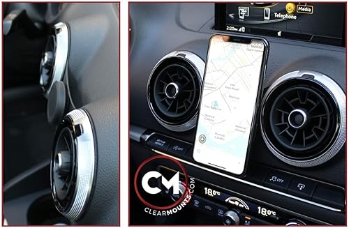 Miniatura 4 de Soporte para teléfono - para: 2014-2020 A3, S3, RS3, e- Tron (8V) - Soporte magnético de perfil bajo