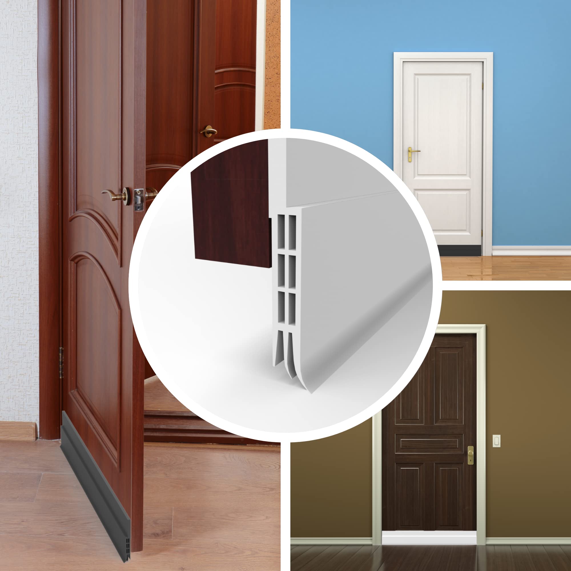 Paraspifferi Adesivo In Pvc Flessibile Con Feltro Per Porte | Leroy Merlin