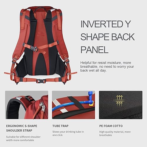 Miniatura 4 de Unigear Mochila de hidratación de esquí, bolsa de viaje de snowboard de 30 l, mochila resistente al agua de poliéster 900D para esquí, senderismo,