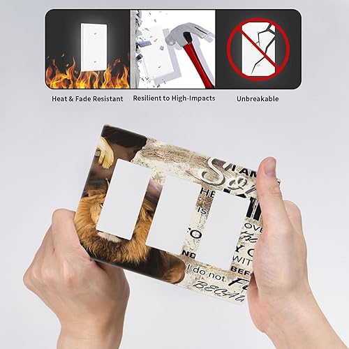 Vista 422 de Placa de pared con interruptor de luz de doble interruptor de pared para niños, diseño de dinosaurio, galaxia, espacio exterior, planeta, nebulosa