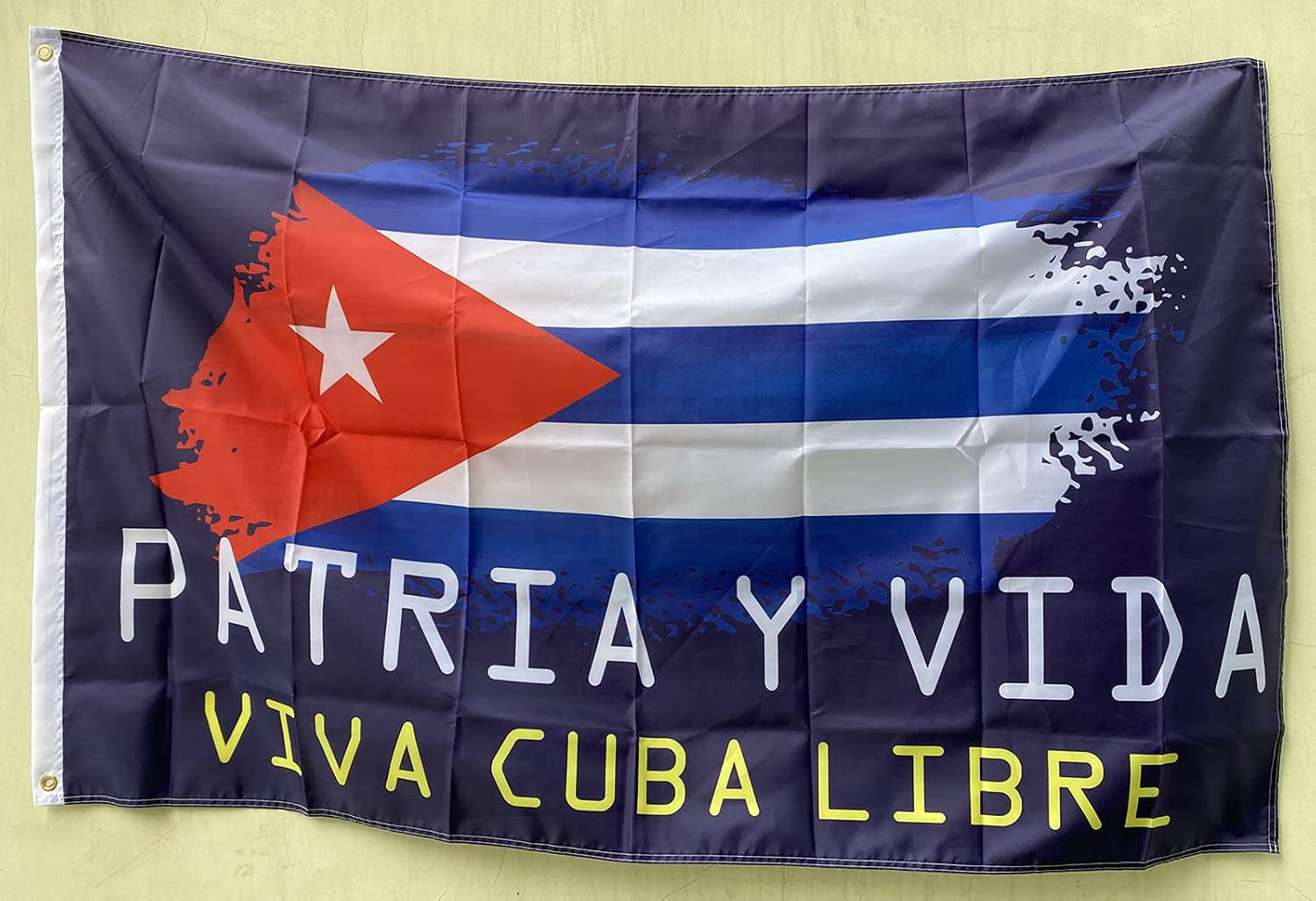 NIKIDAS Patria Y Vida Flag 3x5Ft Bright 