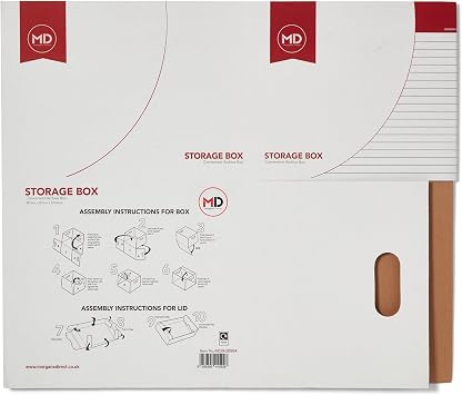 Morgan's Direct Large Archive Storage Boxes With Lids - Cardboard Business Filing Moving - 387mm x 327mm x 275mm - Pack 10