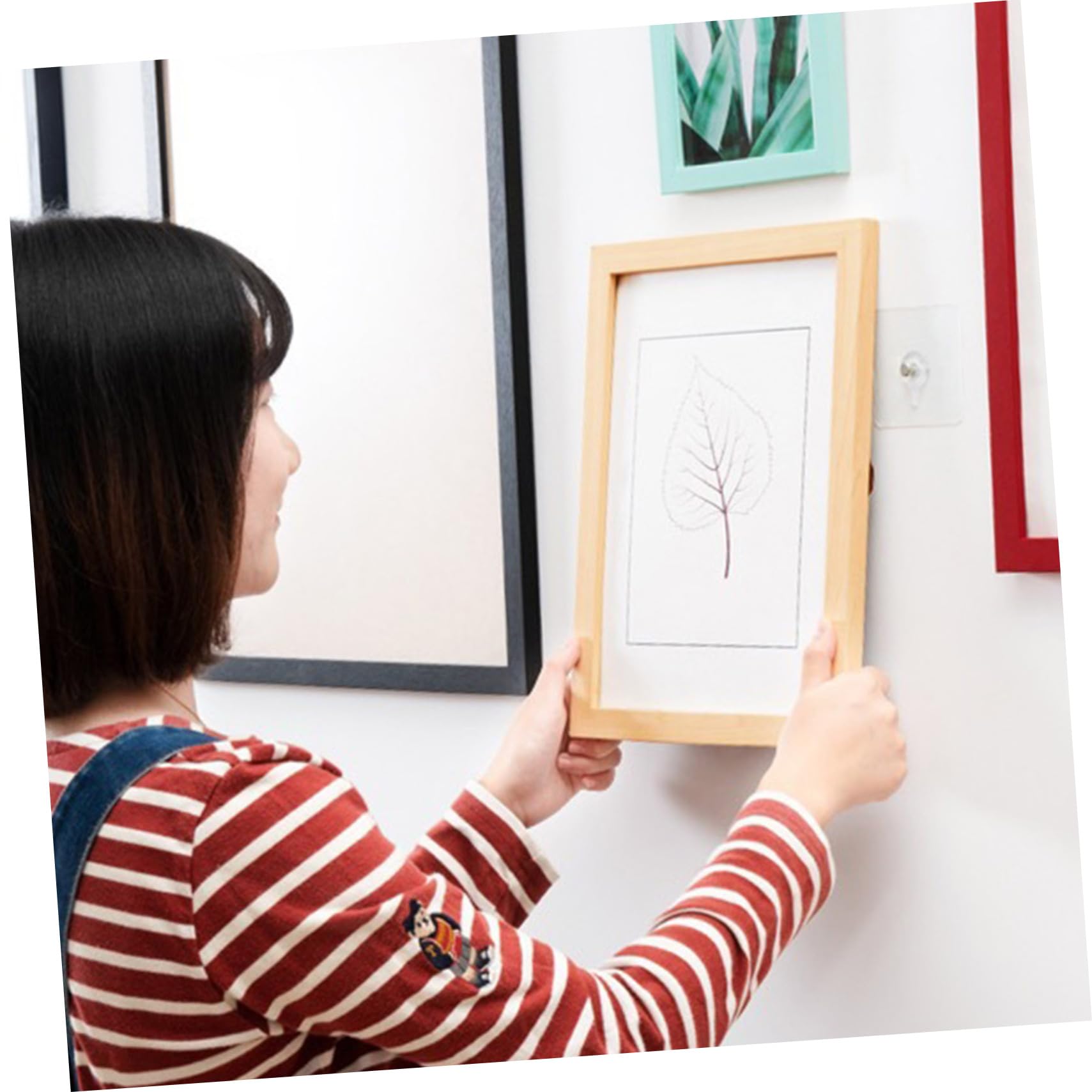 jojofuny 60pezzi Ganci Adesivi Per Cornici Da Appendere Senza Chiodi Design Flessibile Per Pareti Adatti Superfici Ceramica e Resistenza e Durabilità Elevate