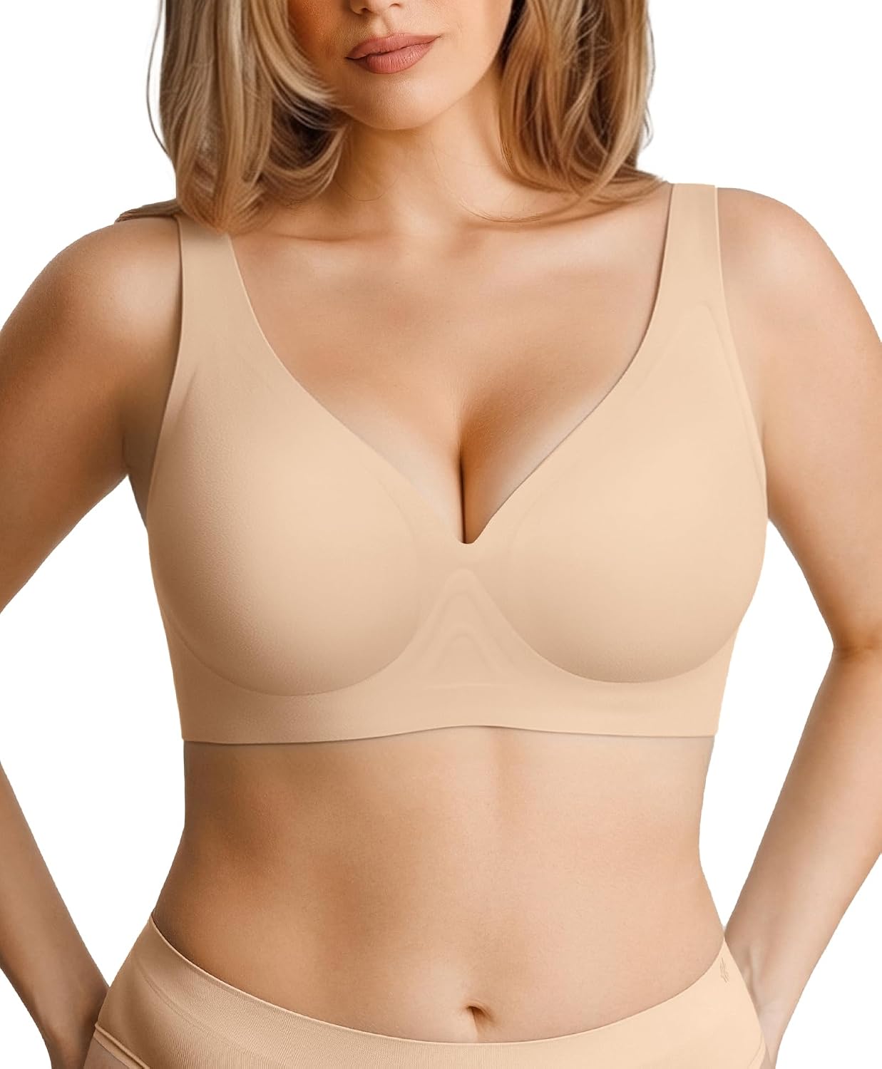 Popilush Wireless Bras for Women No Underwire Seamless Bra