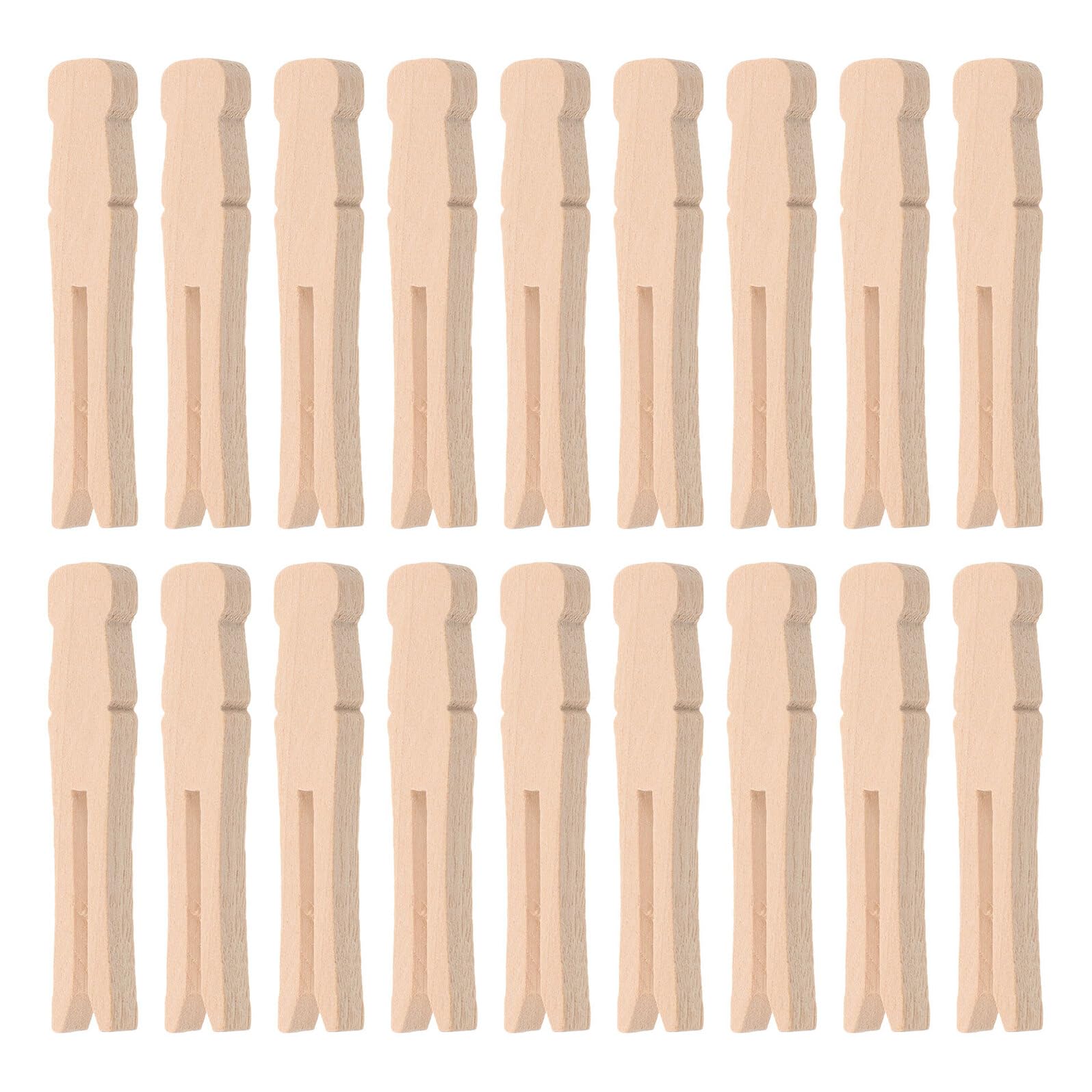 IMIKEYA 200 mollette in legno naturale resistente per vestiti e mestieri, grandi clip per appendere e decorare lavanderia e classe