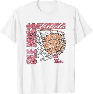 Mississippi Ole Miss Rebels Vintage Basketball 90's T-Shirt