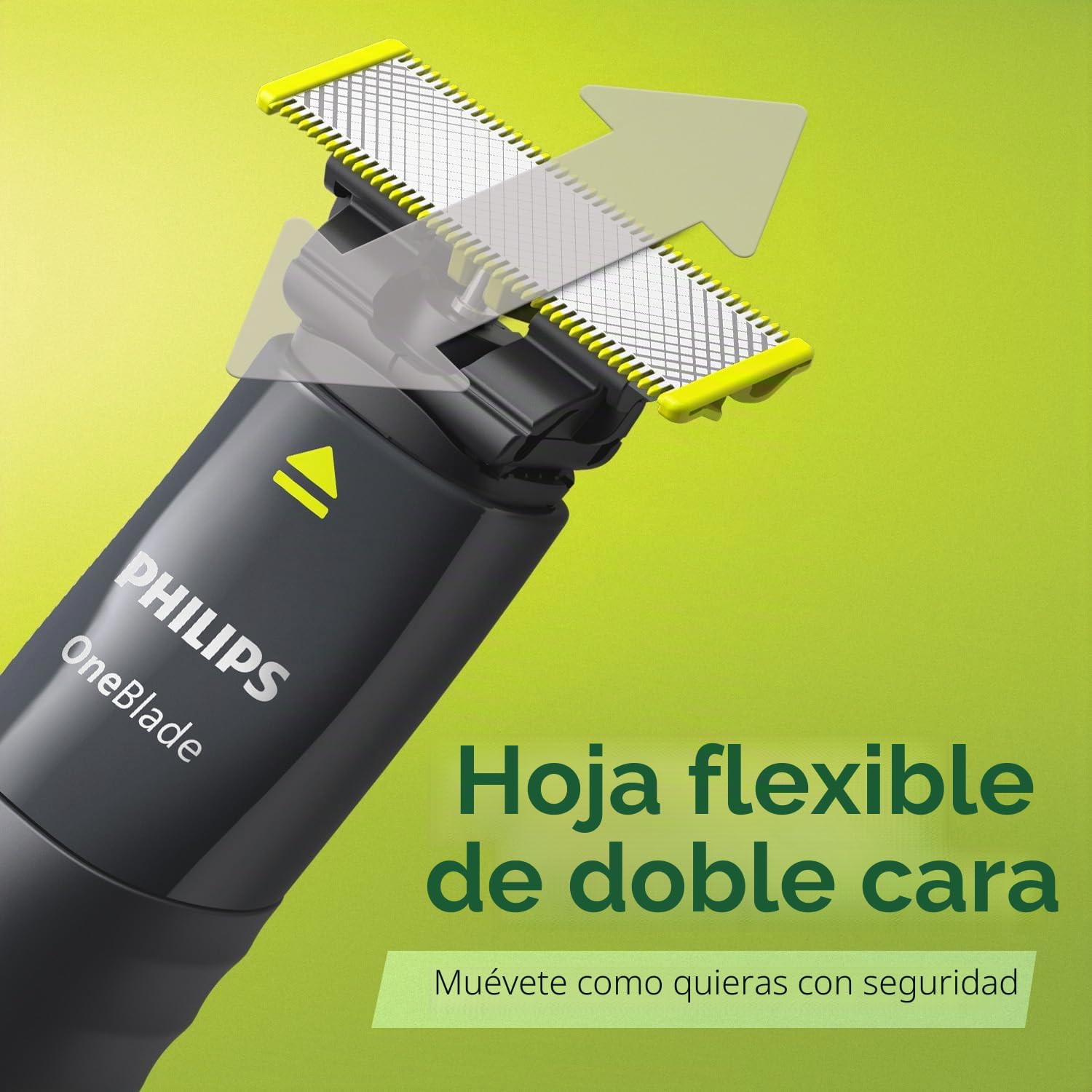 Philips OneBlade QP1424/10-2 peines de rastrojo (1, 3 mm), recargables, uso en húmedo y seco
