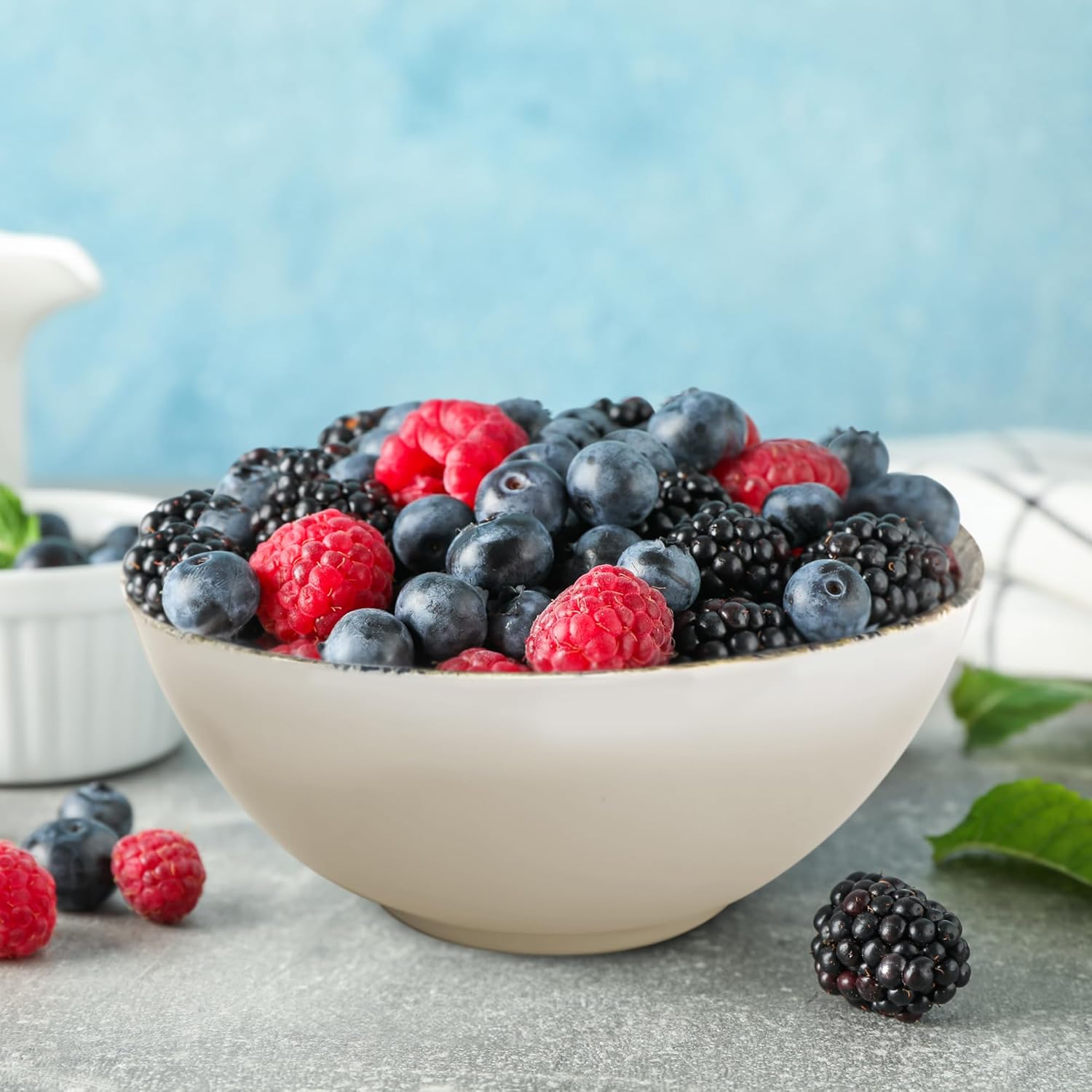 Gusto Buono 6.29" Monaco Cereal Bowl, Dark Blue Reactive Glaze Stoneware Set of 6, Soup/Snack Dish