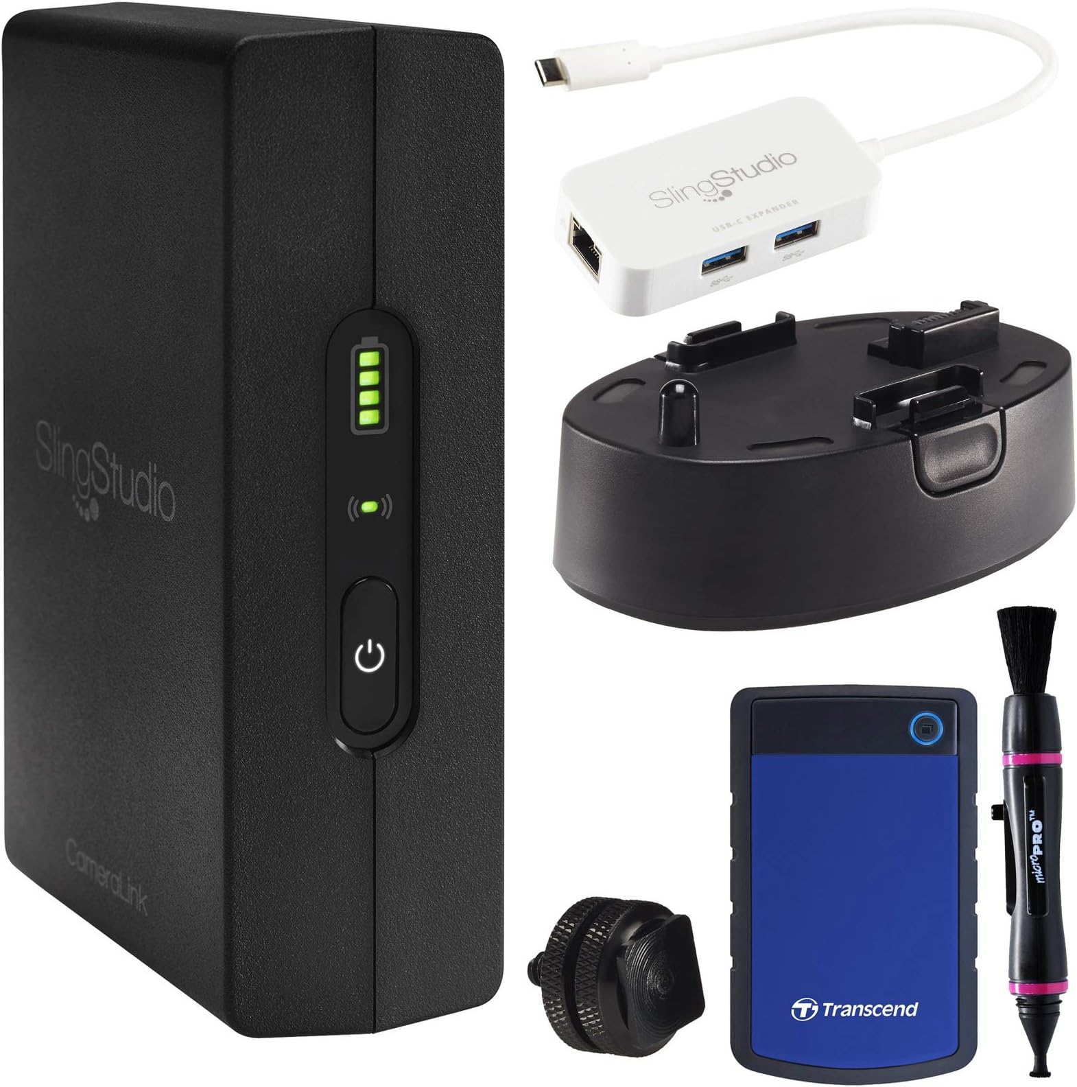 SlingStudio Wireless CameraLink with Battery Pack + USB-C Expander + 2TB Portable Hard Drive + Kit