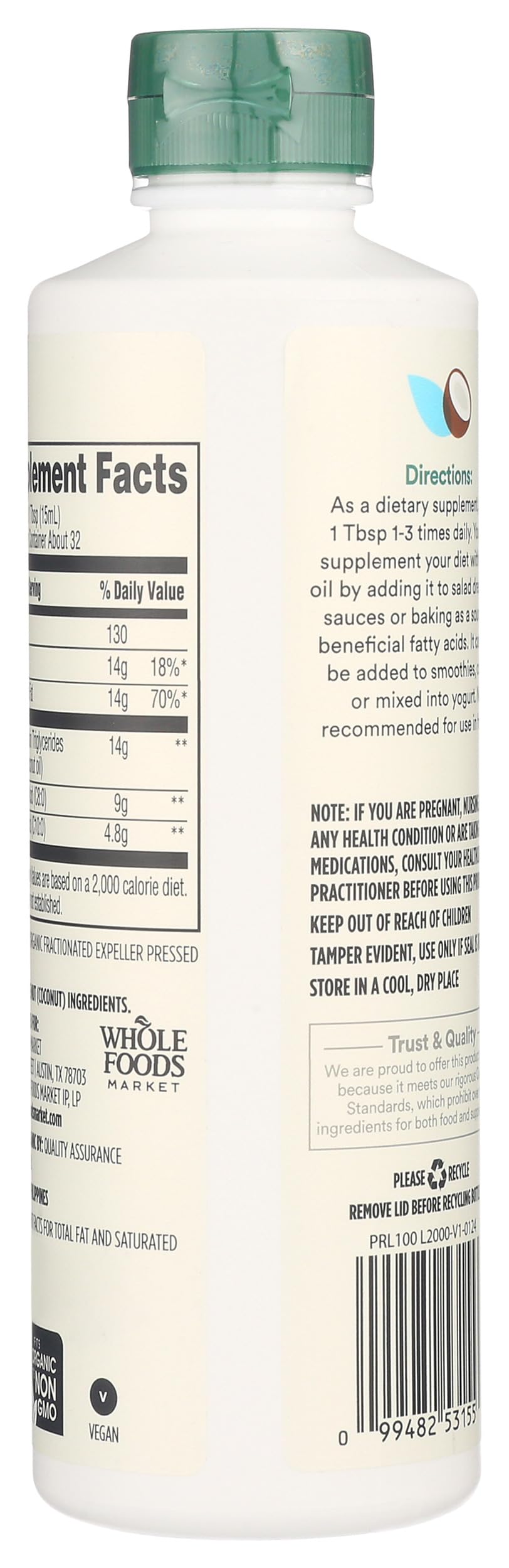 365 by Whole Foods Market, Organic MCT Oil, Unflavored, 16 Fl Oz — Amazon image 2