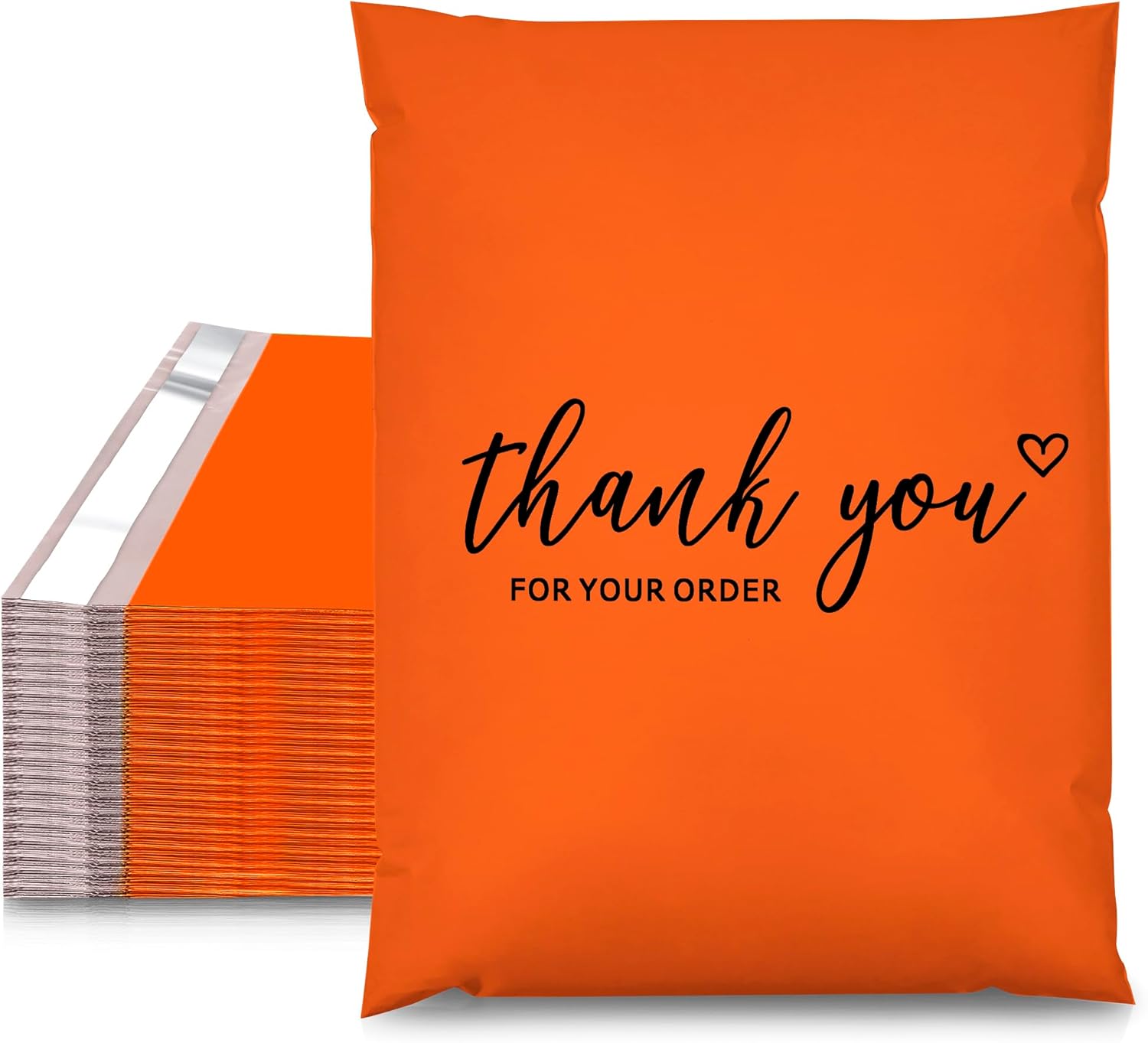 JinRuiKJ Thank You Poly Mailer 19x24 Inch 50 PCS, Shipping Bags for Clothing, Packaging Bags for Small Business, Strong Adhensive, Waterproof and Tear-Resistant Mailing Envelopes, Black