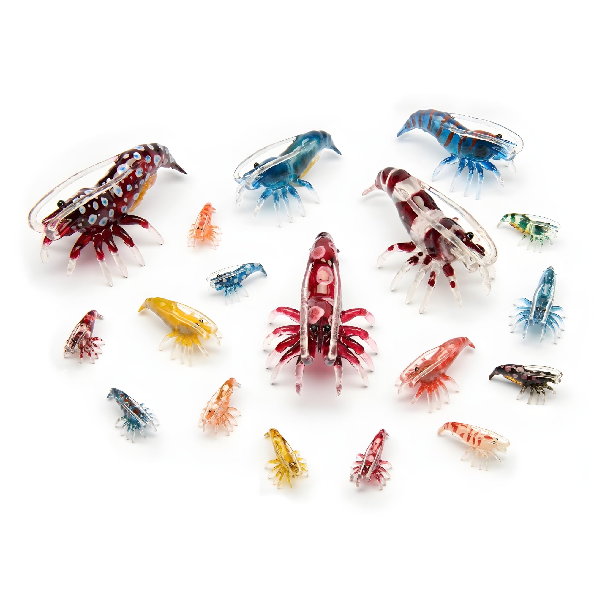 Handmade Freshwater Shrimp Resin Aquarium Animal Figurine Decor