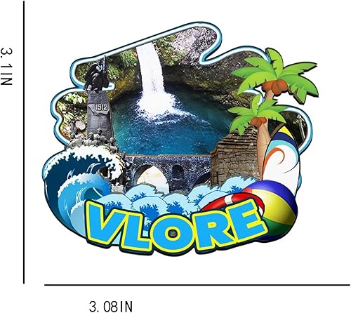 Miniatura 3 de Vlore Albania Albania Imán de nevera imán de madera 3D monumentos de viaje coleccionables recuerdos decoración hecha a mano -2729