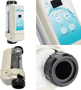 Salt Water Pool Chlorinator System/Salt System Salt Water Chlorator/Saltwater Pool Test Kit for 40-85 M³ Swimming Pool,16 [Energy Class A]