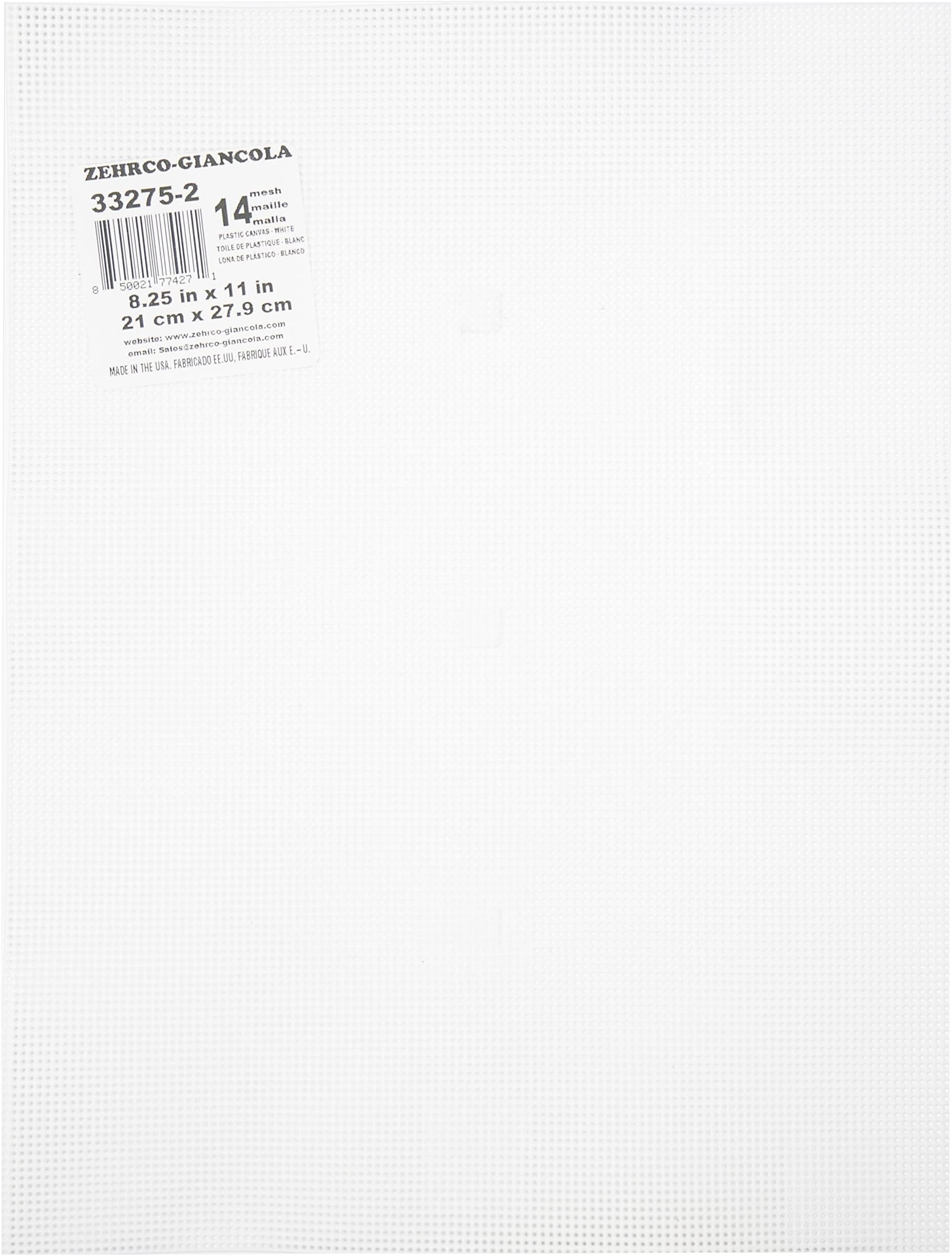 Darice Plastic Canvas #14 Mesh 8.25x11 White