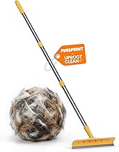 Carpet Rake for Pet Hair Removal – Reusable Cat & Dog Hair Remover Broom with Adjustable 60" Long Handle, Rug Rake Scraper for Carpet, Rugs, Mats, Upholstery & Couch Cleaning