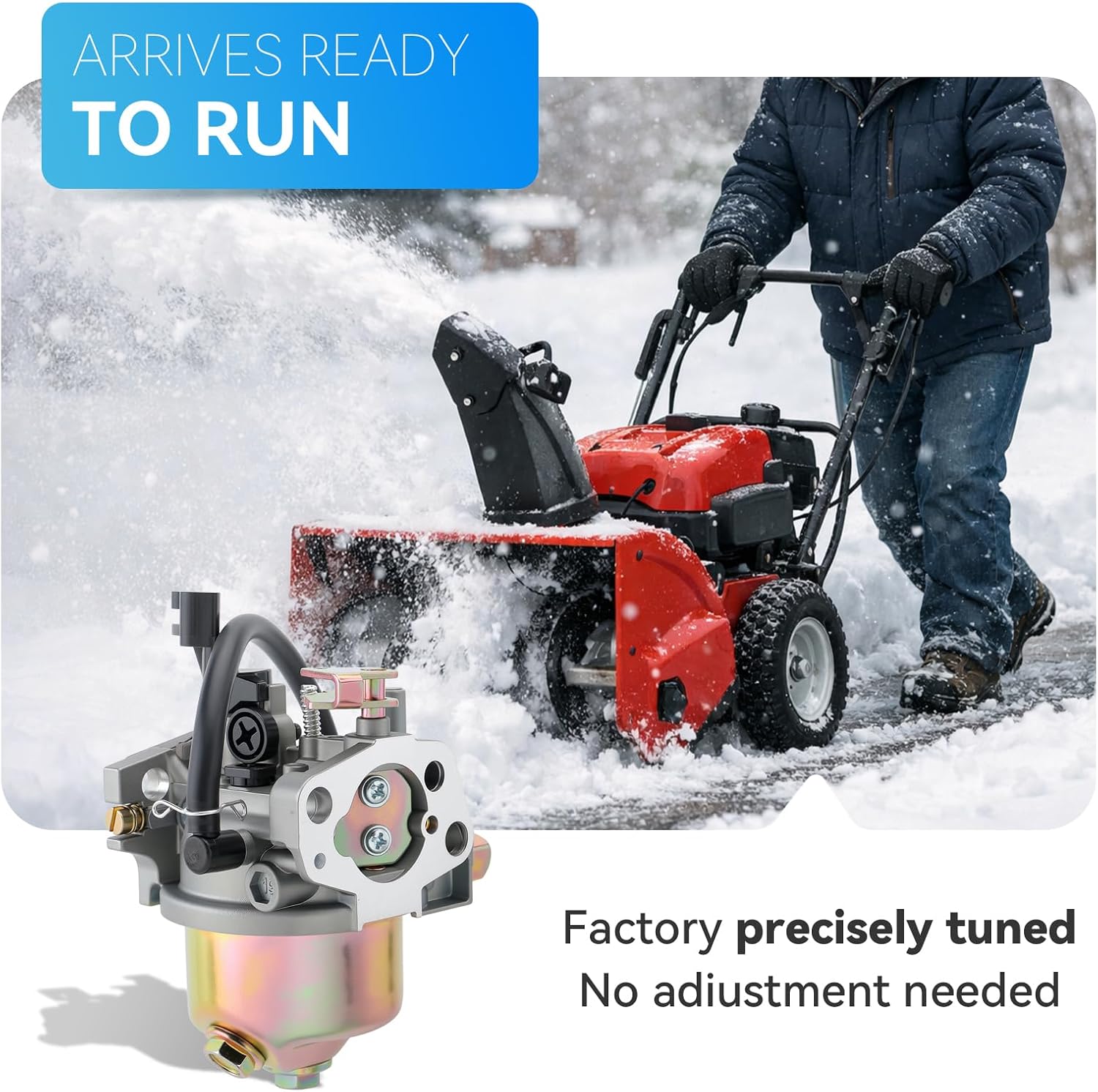 AUTOKAY 2410 2620 2100 Carburetor Kit Fits for Craftsman 208cc 179CC Snow Blower Cub Cadet 524 SWE Troy-Bilt Storm 2620 2420 2690 Huayi 165S 165SA Yard Machines Re 951-10974 951-12705