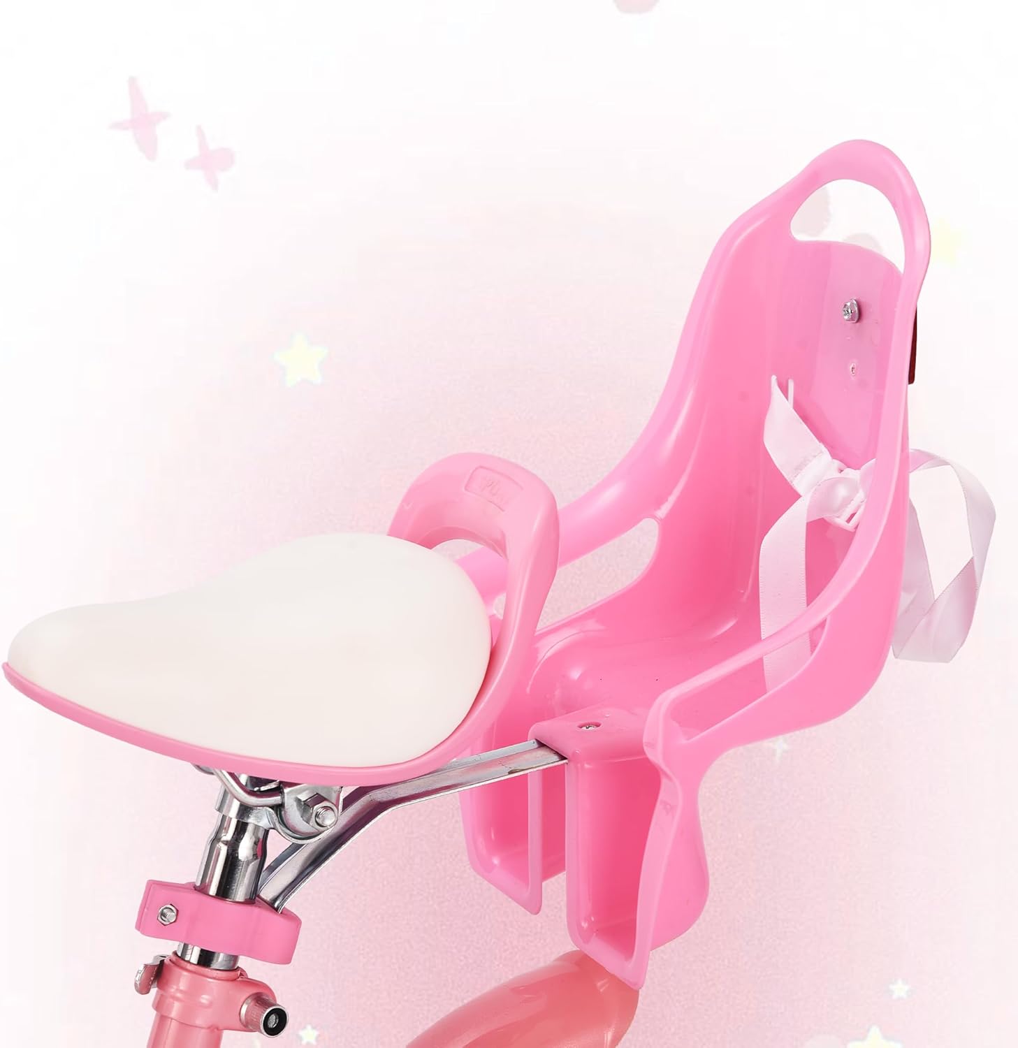 Girls Bike 14 Inch for Kids 3-6 Years Old, Kids Bike with Training Wheels, Bicycle with Dolls Seat and Basket, Bicicleta para Niñas, Multiple Colors (Pink)
