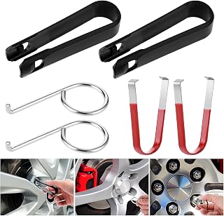 Amabro 6 Pcs Wheel Bolts Caps Removal Tool, Wheel Hub Cap Removal Tool Lug Nut Cover Removal Tool Nut Caps Lug Puller Hook Replacement Wheel Nut Wheel Bolt Nut Covers Key for Cars