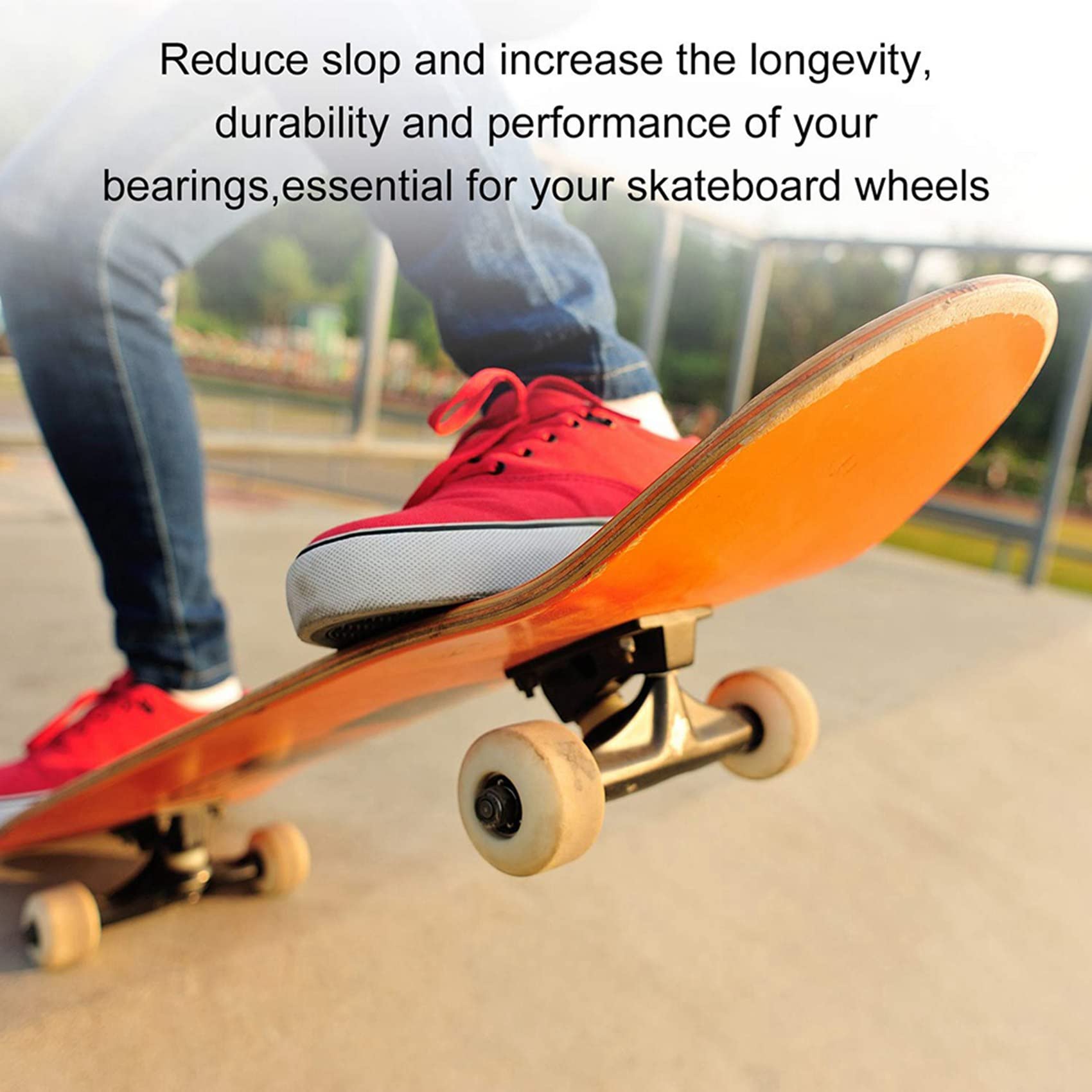 112-teiliges Skateboard-LKW-Hardware-Kit enthält Abstandshalter, Achsmuttern und Speed-Ringe für Skateboard und Longboard