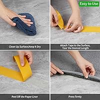 Vista 5 de Cinta de doble cara resistente, 2 pulgadas x 66 pies (65.6 ft), alta adherencia universal, cinta transparente resistente adhesiva, cinta