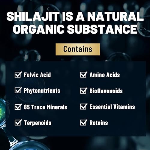 Miniatura 4 de Shilajit Cápsulas de Shilajit prémium para hombres, con ginseng Ashwagandha y más ácido fúlvico para hombresmujeres, 120 cápsulas