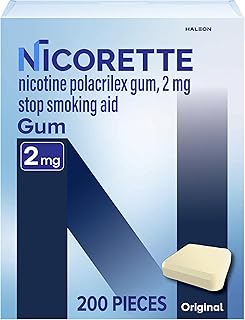 Nicorette Nicotine Gum Stop Smoking Aid, 2 mg, Original Flavor - 200 Count