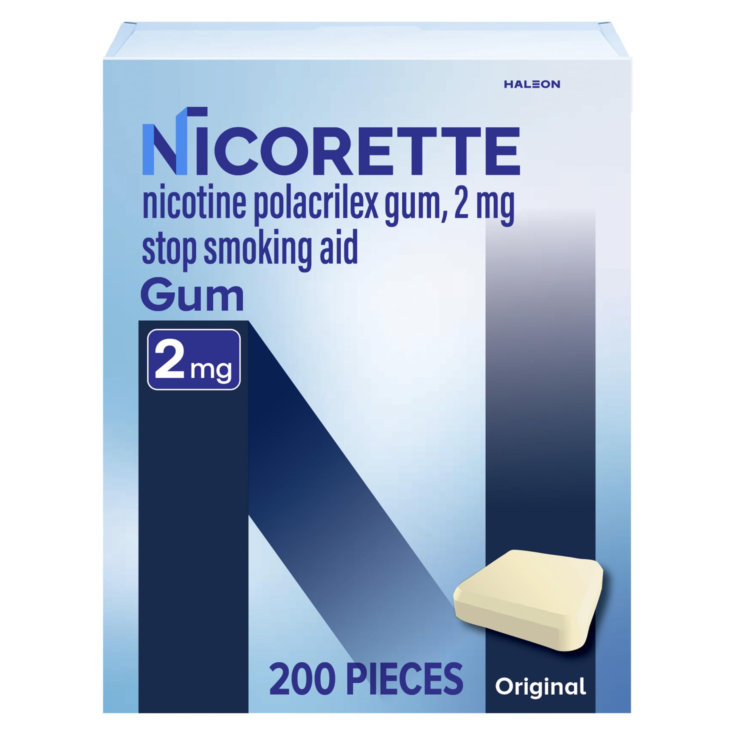 Amazon.com: Nicorette Nicotine Gum Stop Smoking Aid, 2 mg, Original Flavor 