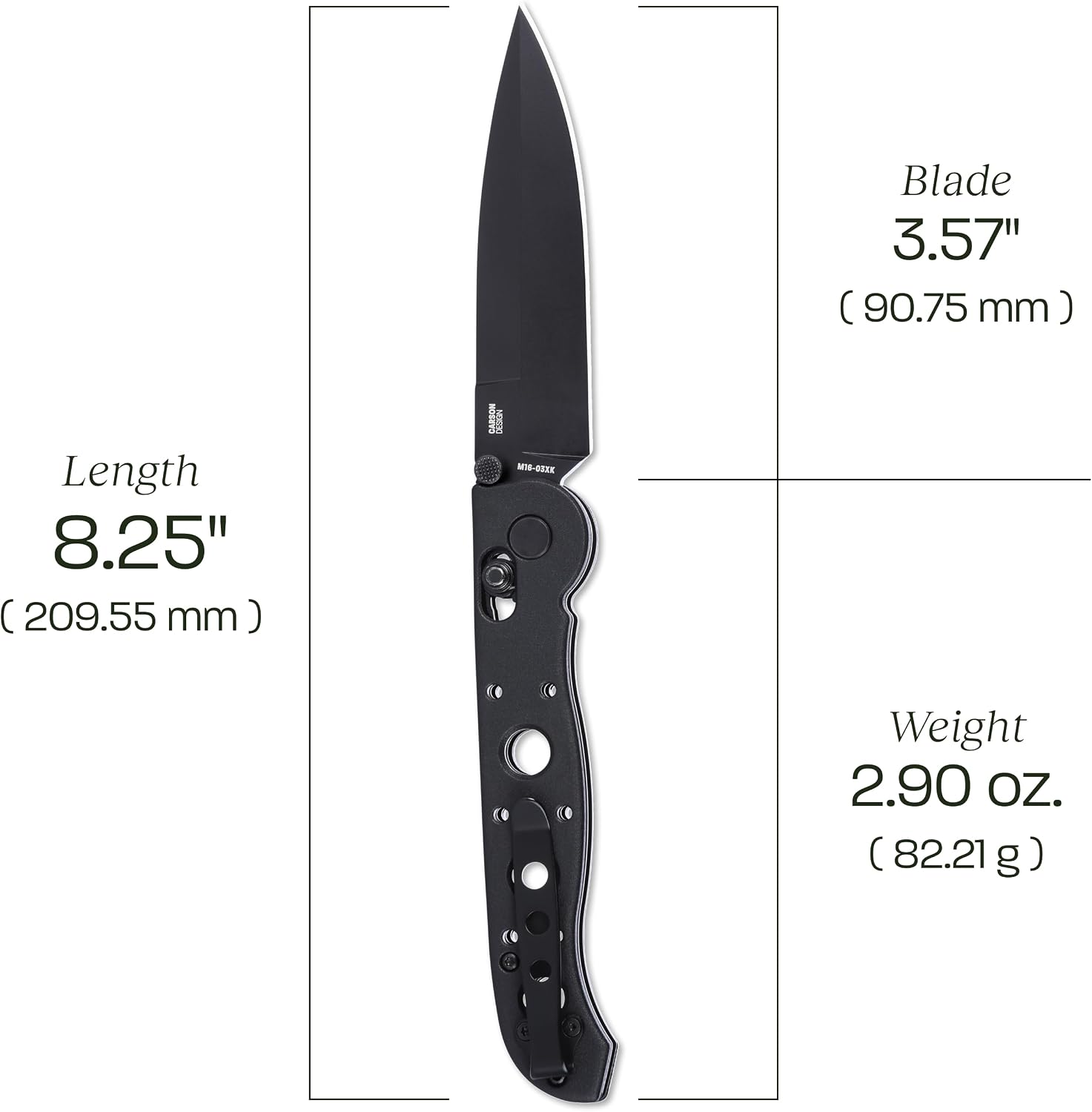 CRKT M16-03XK Folding Knife with Crossbar Lock: D2 Steel Plain Edge Blade, Grivory Handle, Reversible Pocket Clip, M16-03XK
