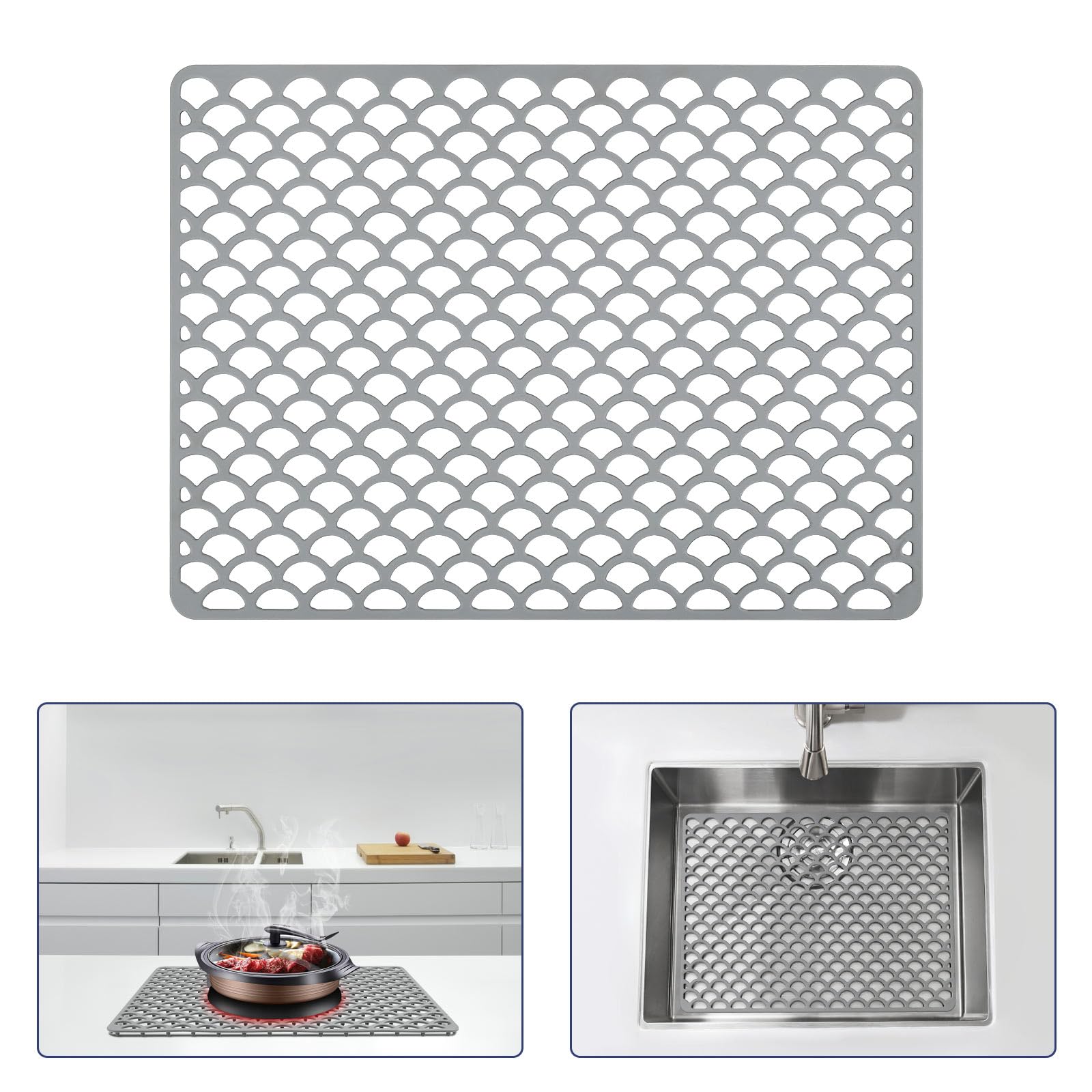 Protection d'évier en silicone pour éviter rayures et casse de vaisselle