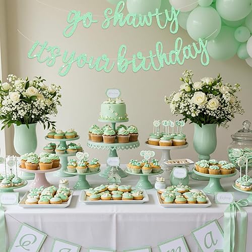 Miniatura 143 de BEISHIDA Cartel Purple Go Shawty It's Your Birthday - No DIY - Cartel de feliz cumpleaños con purpurina con temática de hip hop, pre-encordado