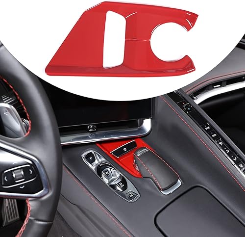 Miniatura 8 de Sekhyna Cubierta de panel de palanca de cambios ABS compatible con Chevrolet Corvette C8 Stingray 2020-2023 consola central antideslizante para