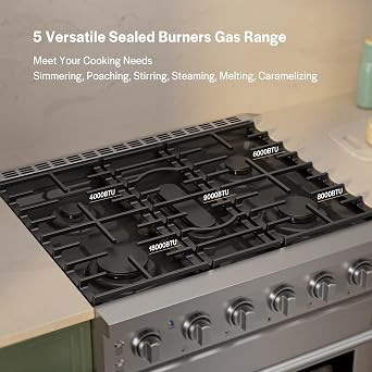 Empava ProStyle 30 Gas Range, 18K BTU Power Burner & Oven | 4.55 Cu. Ft.True Convection Oven, Freestanding/Slide-in Stainless Steel Stove, CSA Certified