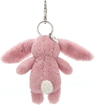 Jellycat Bashful Bunny Tulip Bag Charm, 3.5 inches - Rabbit and