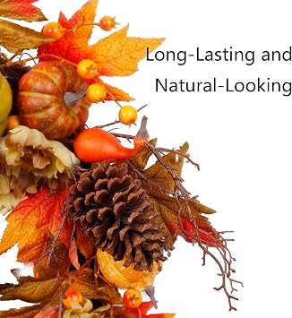 Wreath 20 inch with Pumpkin