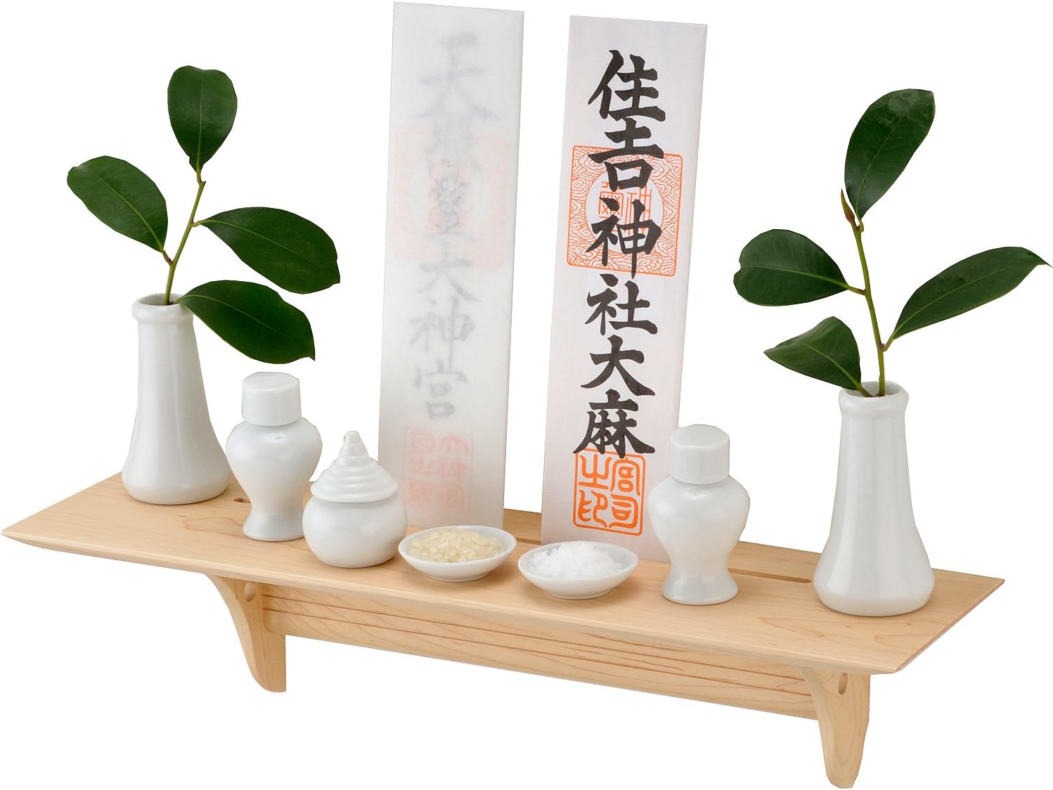 Amazon Co Jp 神棚の里 神具セット付 洋風モダン神棚板 Kaede メイプル製 ホーム キッチン