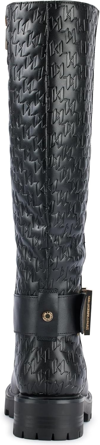 KARL LAGERFELD womens Meara II Knee High Tall Riding Boot - Image 2