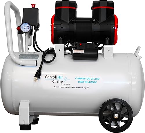 Miniatura 2 de CARROLL 13.2 gallon Air Compressor 2HP 9CFM Oil Free Air Compressor Tank & Max. 115PSI Pressure, 70 dB Quiet Compressor for Auto Repair, Tire
