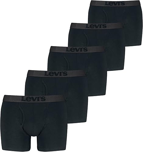 Levi's Men's 5-Pack Melange Waistband Boxer Brief, Black Combo, X-Large