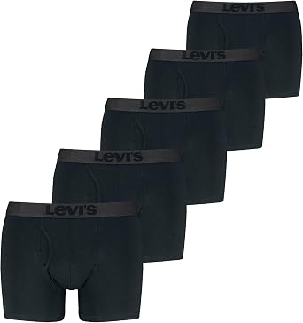 Levis Mens 5-pack Boxer Brief With Melange Waistband, Soft Cotton, Tag-free, Breathable Comfort