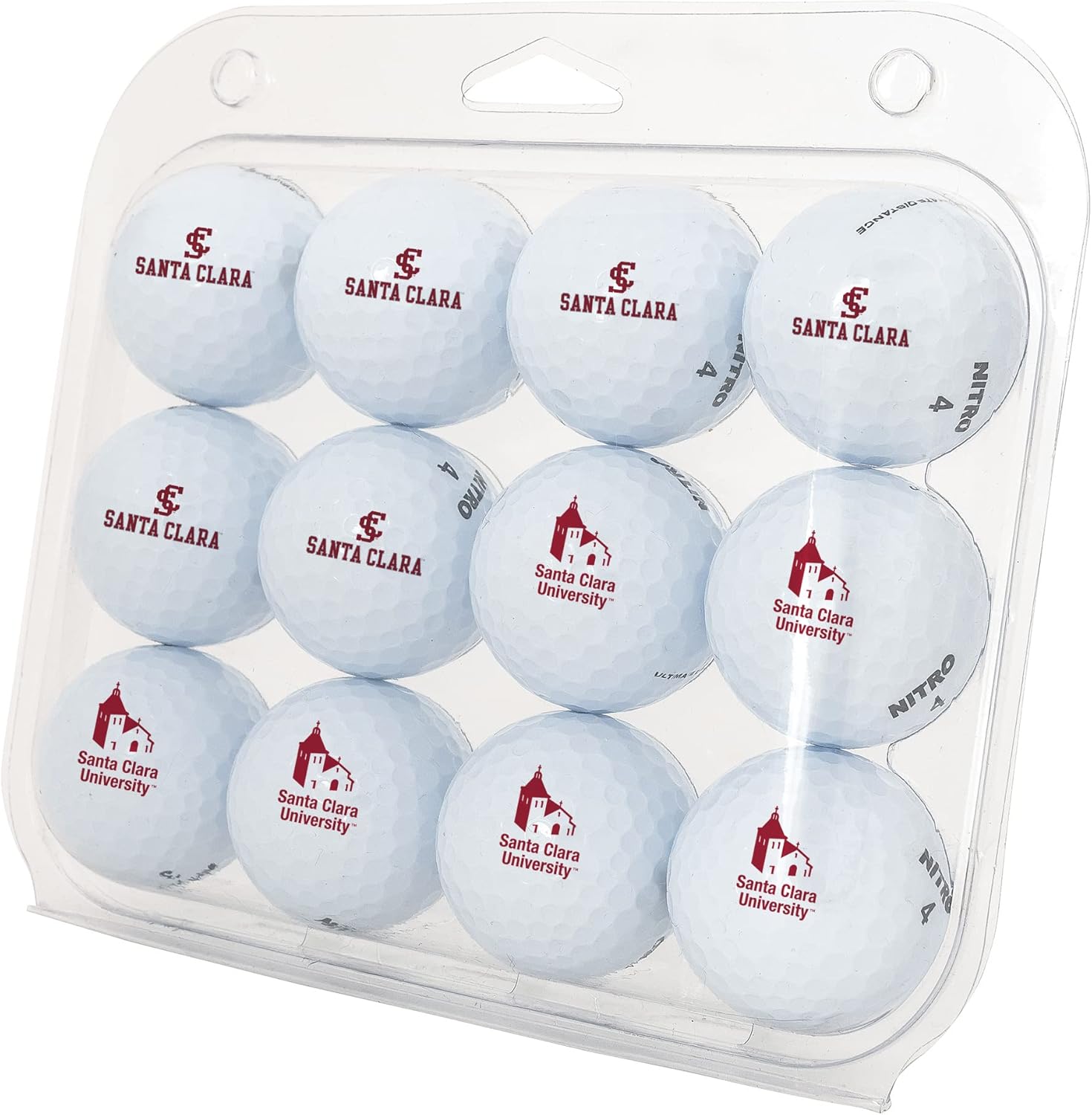 Desert Cactus Santa Clara University Golf Balls 12 Pack – SCU Broncos Full Color Dozen – Officially Licensed Sport Team Accessory