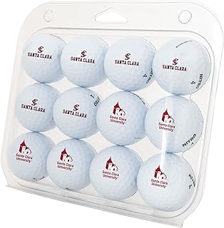 Santa Clara University Dozen Golf Balls - Full Color 12 Pack, SCU Broncos Officially Licensed Gear